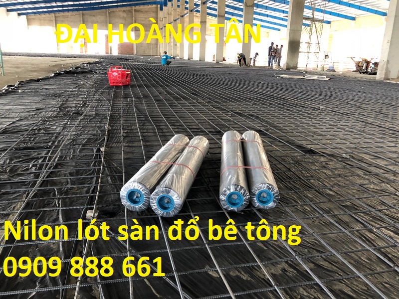 nilon lót sàn đổ bê tông